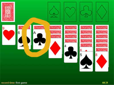 face down card